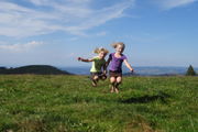 Ein Luftsprung auf dem Feldberg